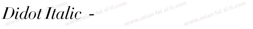 Didot Italic字体字体转换